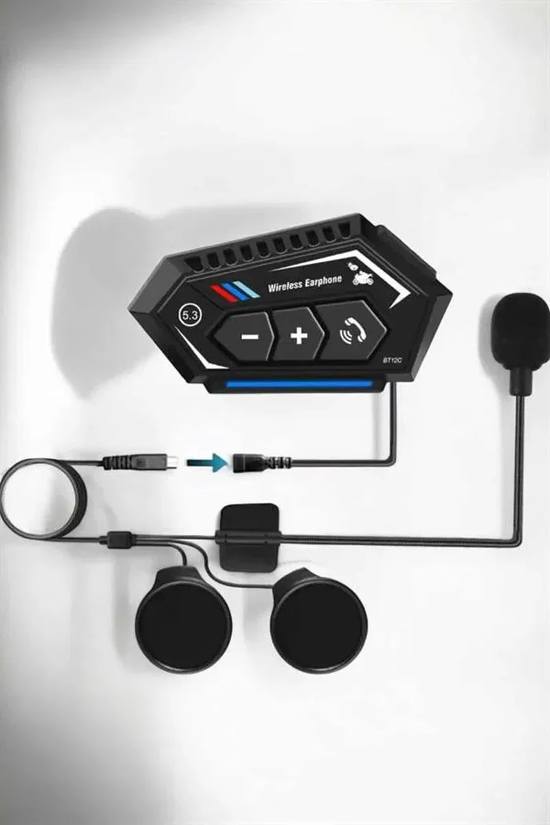İnterkom Intercom Kask Kulaklık Bt22 Bluetooth Motosiklet Kulaklık 5. 0 Bluetooth görsel 5