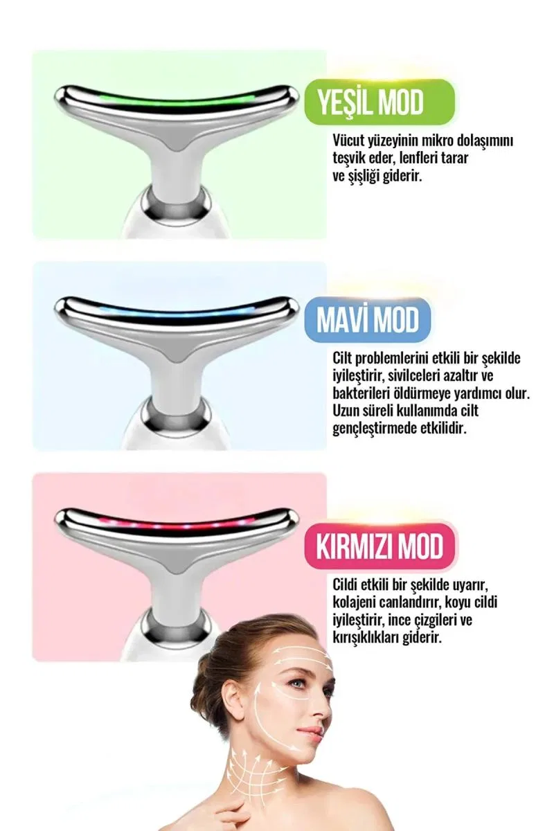Yüz Ve Boyun Kırşıklık Giderici Ems Güzellik Cihazı ( Gıdık, sarkma, kırışıklık) görsel 5