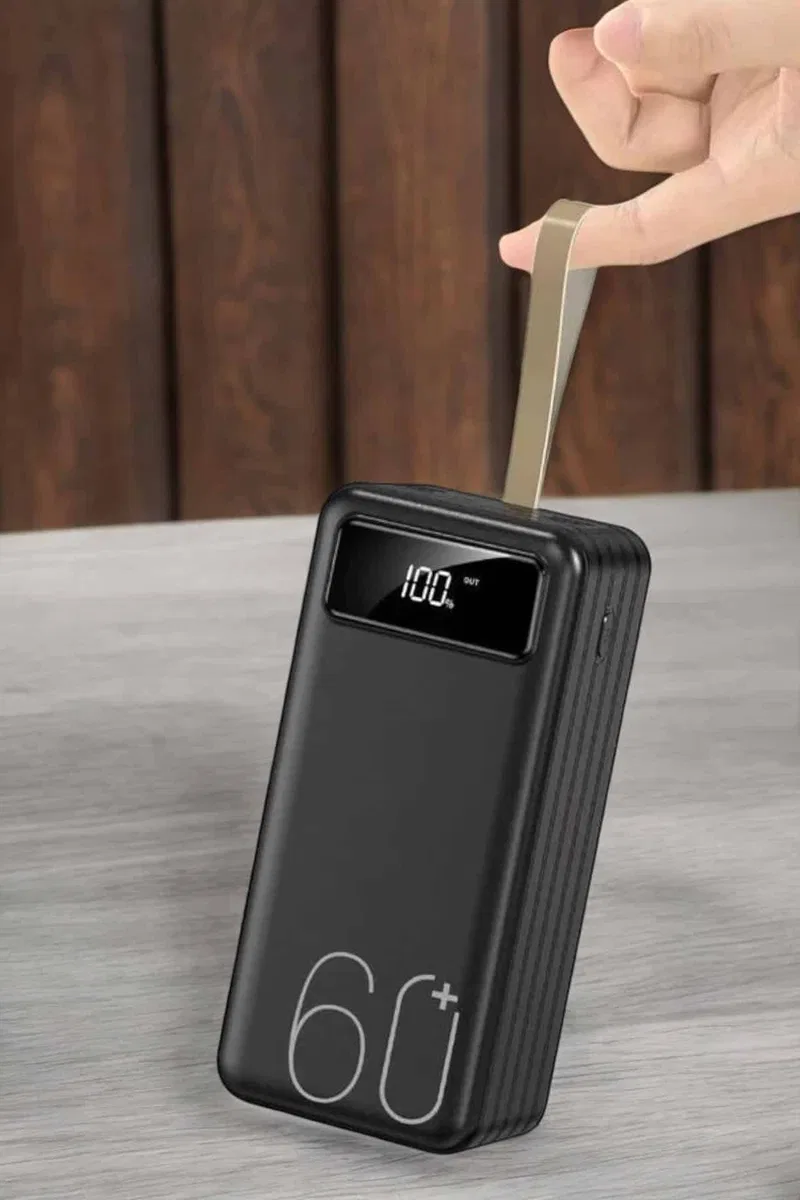Powerbank 60. 000 MAH Dijital Göstergeli 4 Portlu Taşınabilir görsel 4