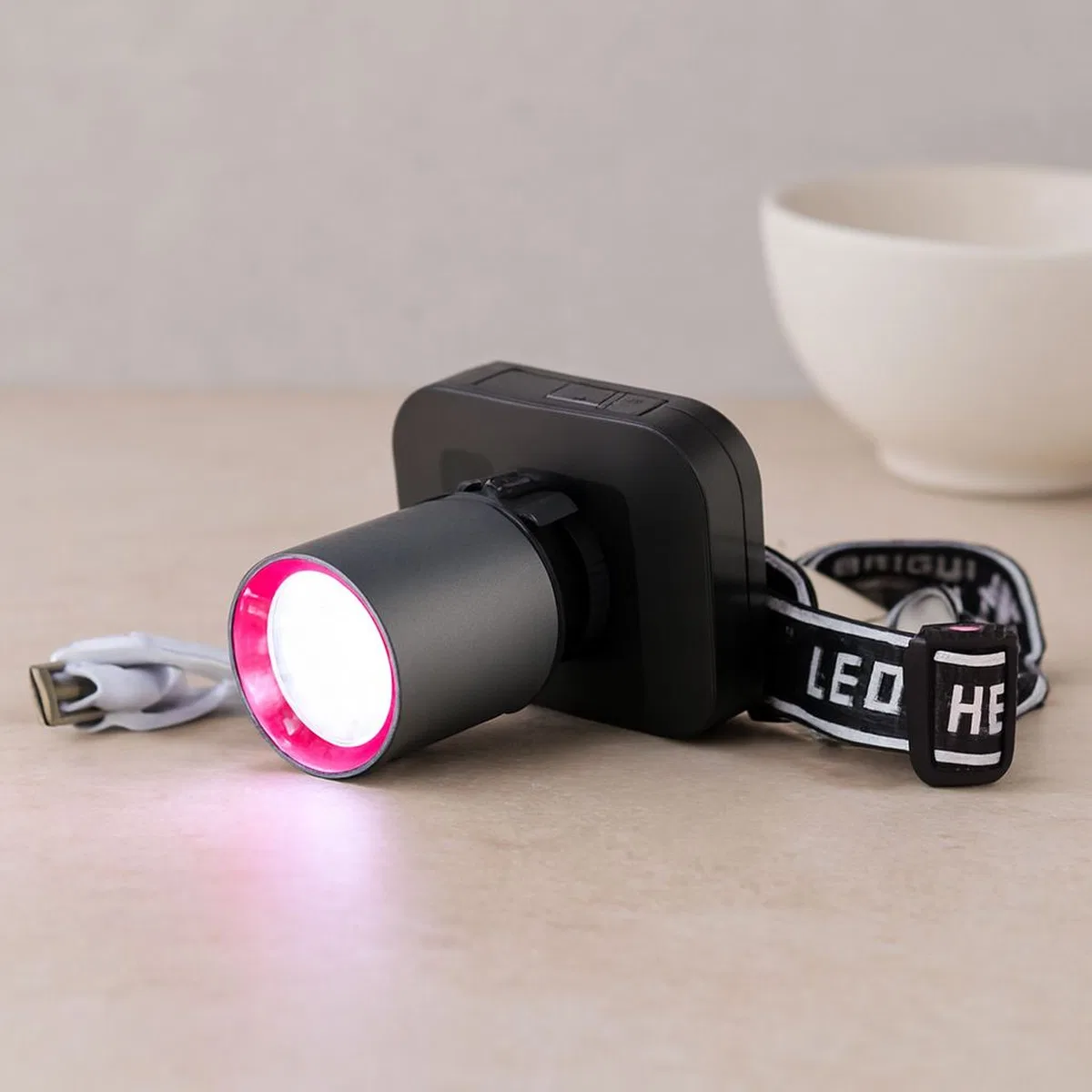 50W Şarjlı Kafa Lambası (USB Type-C, Dijital, Kademe Ayarlı)