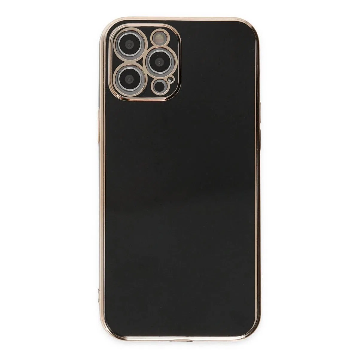 Apple İphone 12 Pro Kılıf Volet Silikon - Siyah görsel 2