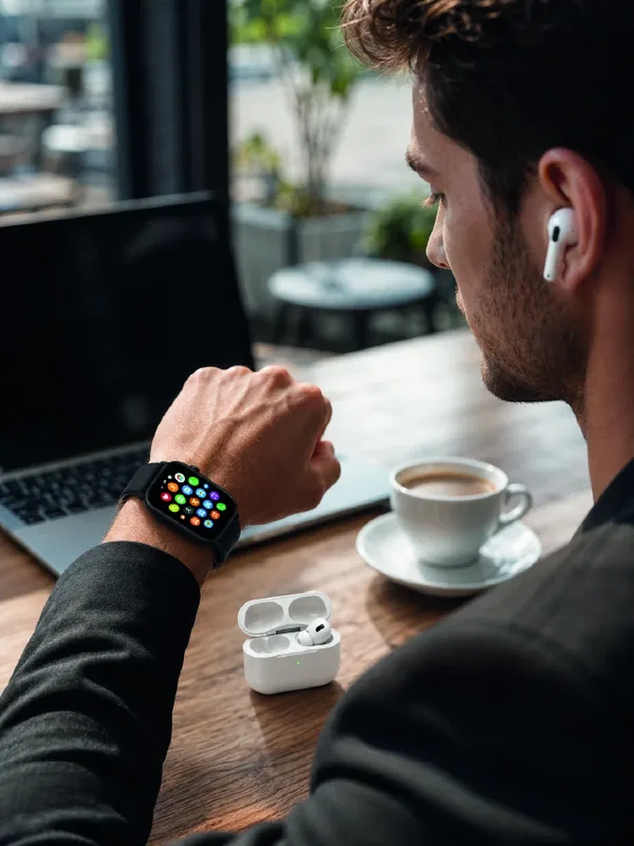 7 Kordonlu Akıllı Saat ve Bluetooth Kulaklık Seti Nabız Takibi, Bildirimler ve Spor Modları görsel 2