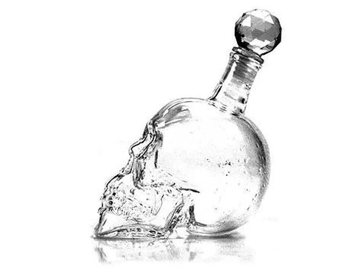 Crystal Head Kuru Kafa Cam Şişe 350 Ml görsel 5