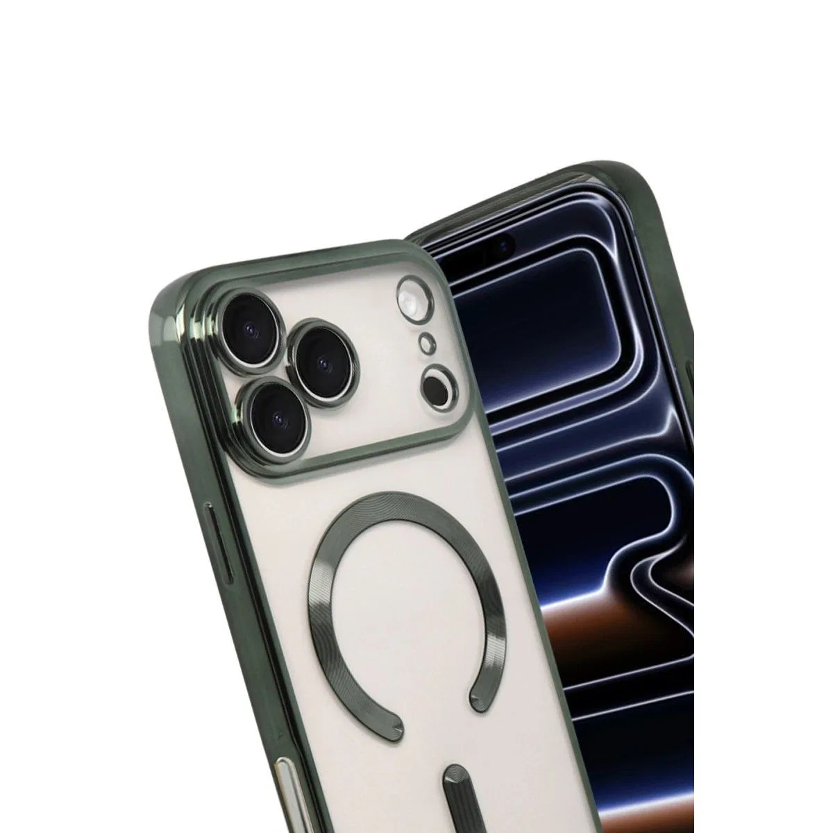 Apple İphone 17 Pro Kross Magneticsafe Kapak - Koyu Yeşil görsel 3