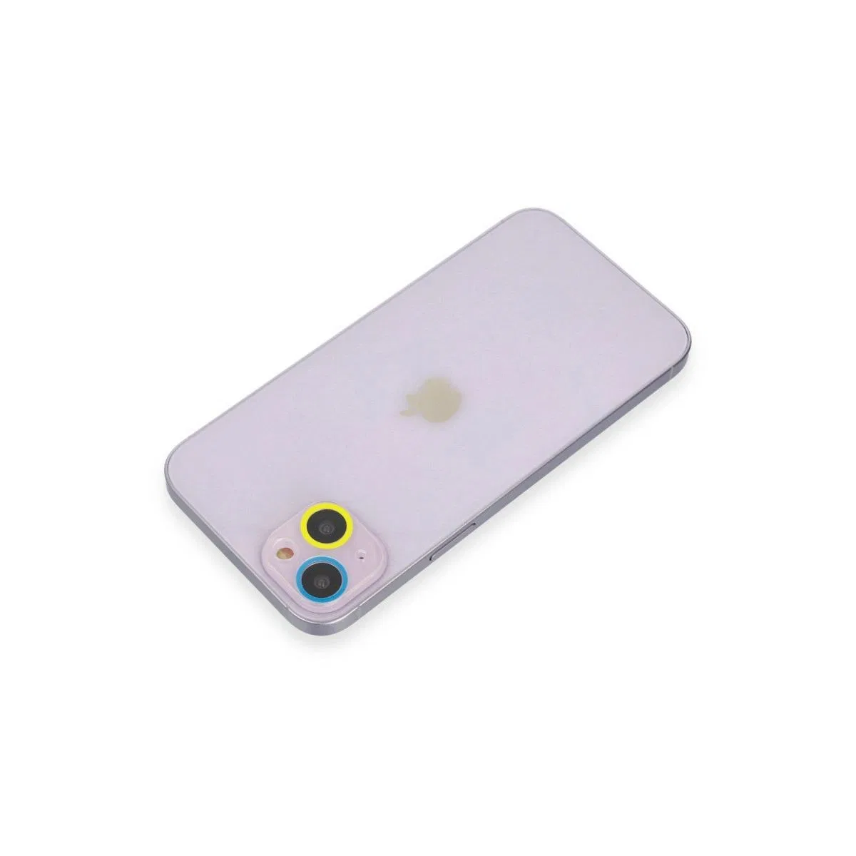 Apple İphone 13 Mini Renkli Kamera Lens Koruma Cam - Sarı-mavi görsel 2