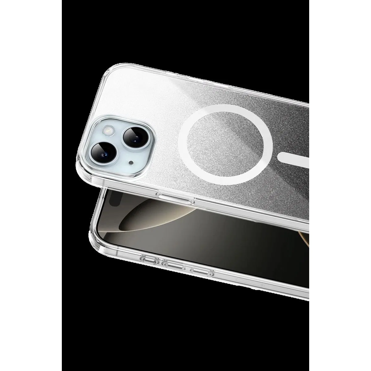Onegif Apple İphone 15 Sora Simli Magsafe Kapak - Siyah görsel 2