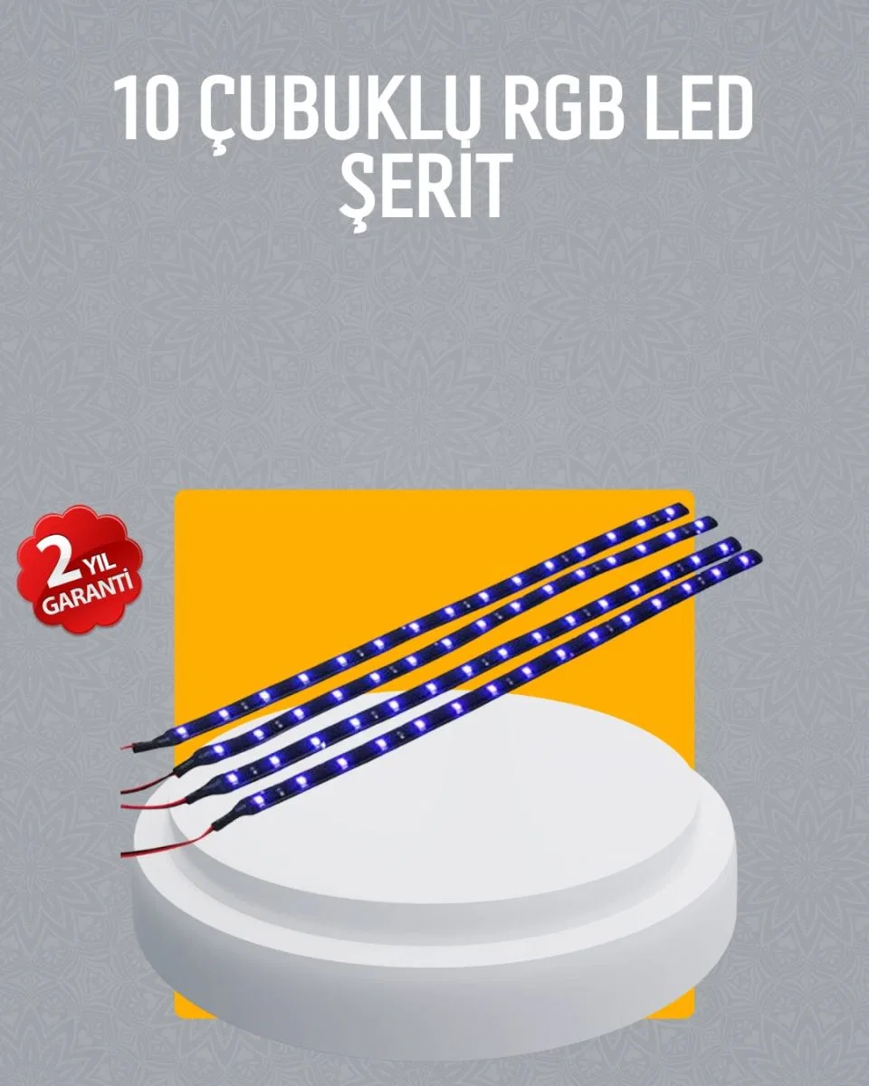 Led Yağmur Işığı Seti 10 Adet Meteor Çubuk Aydınlatma