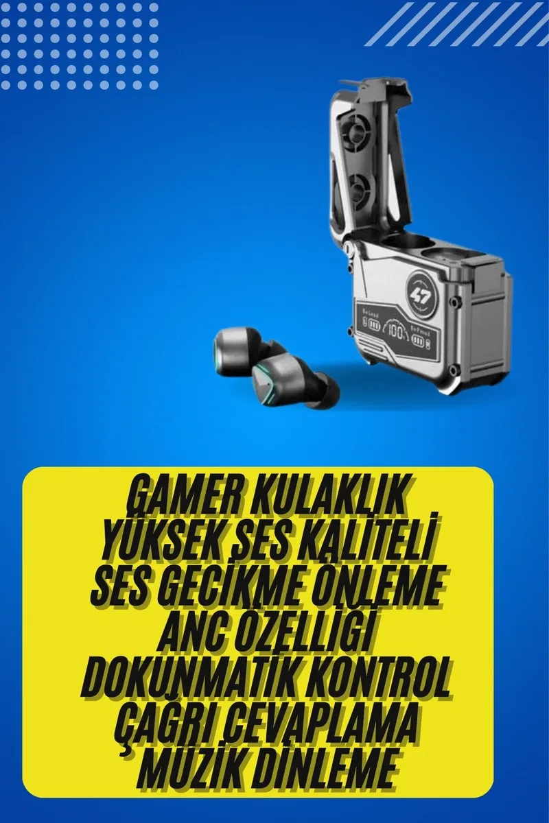 Bluetooth Kulaklık Dokunmatik Kontrol Tws kablosuz kulaklık Hi-fi Stereo görsel 2
