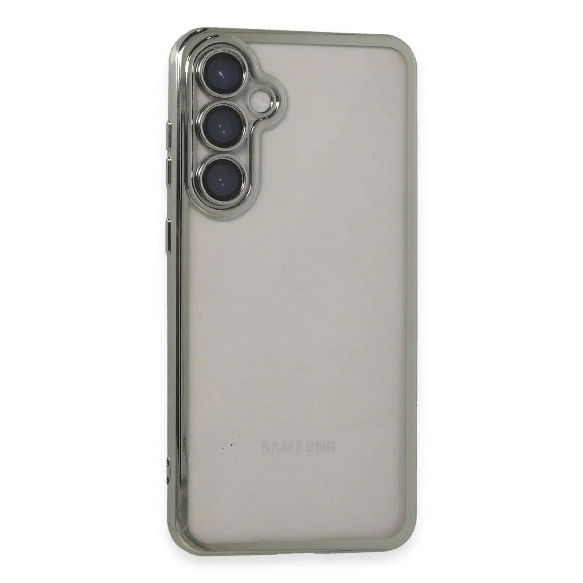 Samsung Galaxy S23 Fe Kılıf Razer Lensli Silikon - Gümüş
