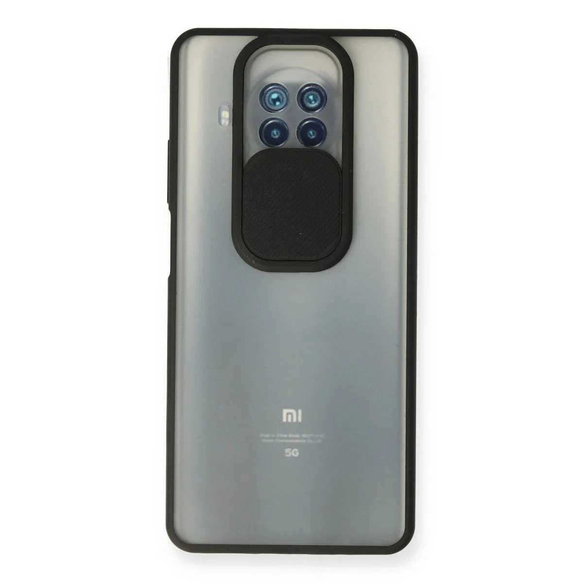 Xiaomi Mi 10t Lite Kılıf Palm Buzlu Kamera Sürgülü Silikon - Siyah