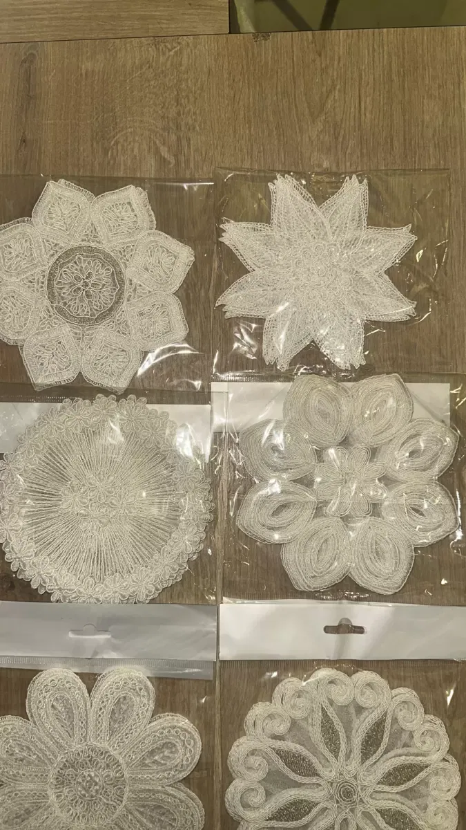 6'lı Dantel Kahve Sunumluğu 15x15 cm Asorti Desenli Türk Kahvesi Sunum Seti görsel 4