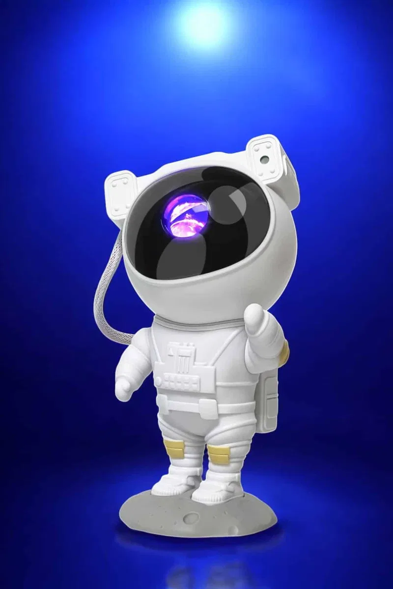 Çocuklara Özel Projeksiyon Astronot Lamba Speaker Sevimli görsel 4