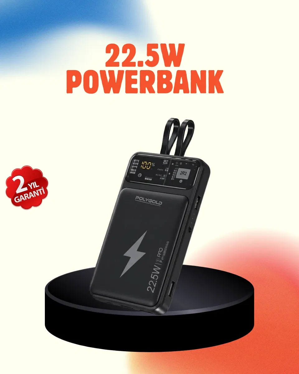 Mobil Powerbank 22. 5W PD Destekli Hızlı Şarj