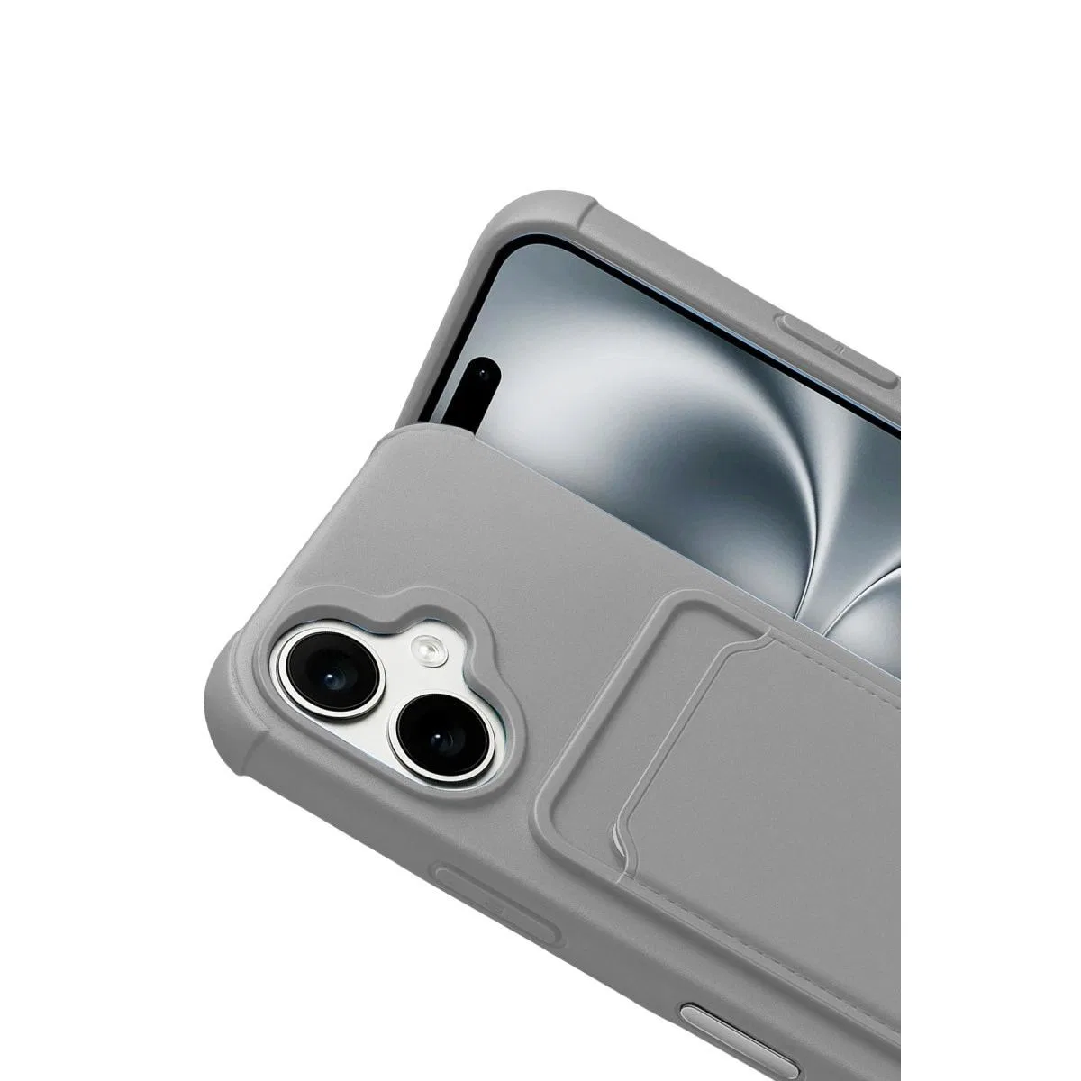 Apple İphone 17 Kelvin Kartvizitli Silikon - Gri görsel 2