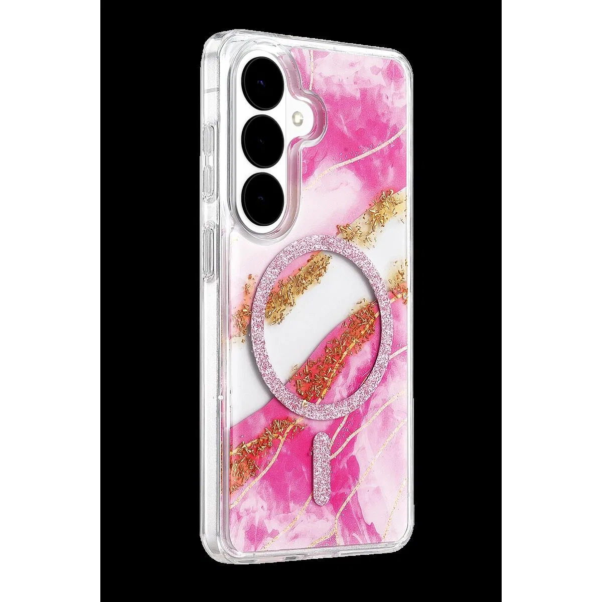 Onegif Samsung Galaxy S26 Lotus Simli Magsafe Kapak - Pembe görsel 2
