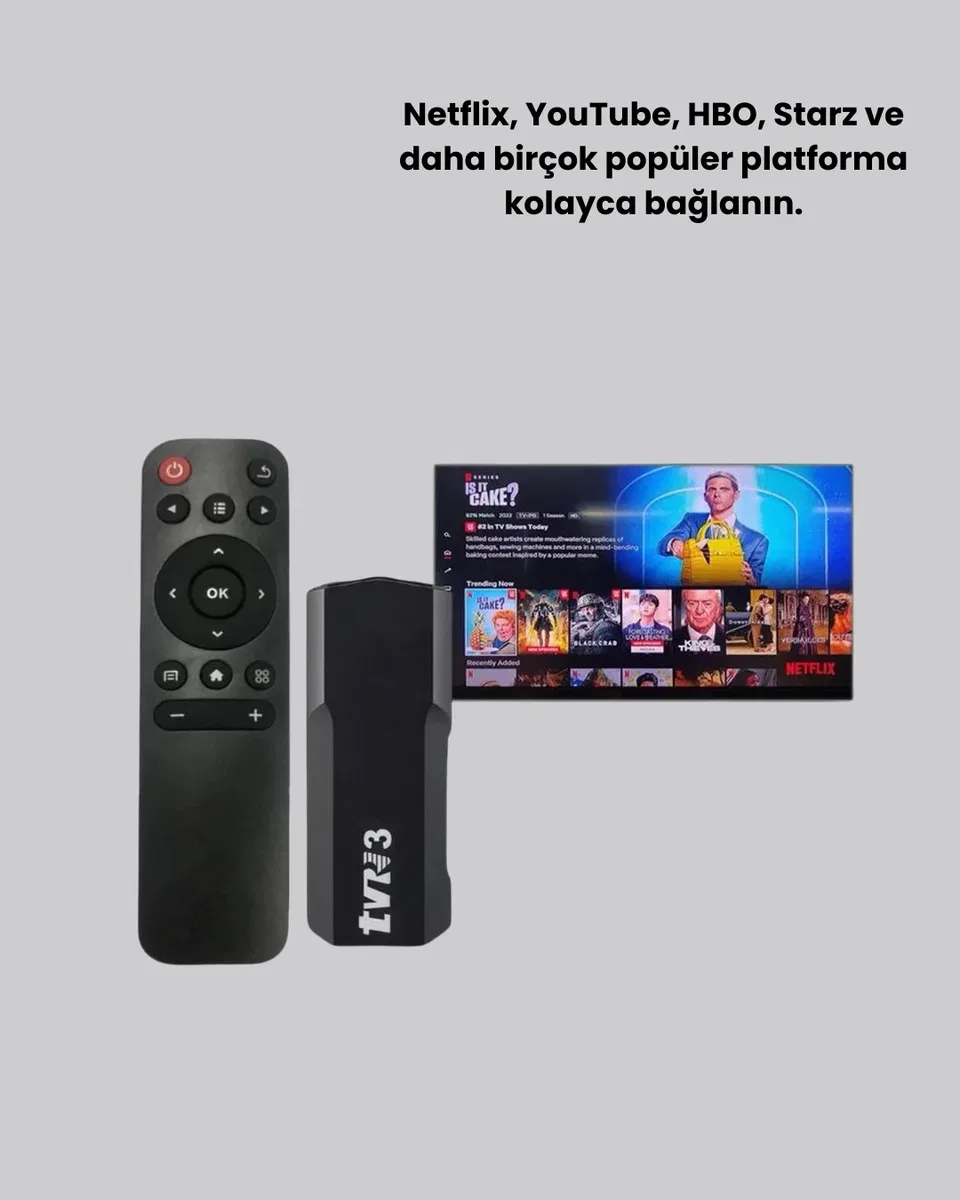 WiFi ve Bluetooth Destekli Android TV Dönüştürücü Stick görsel 4