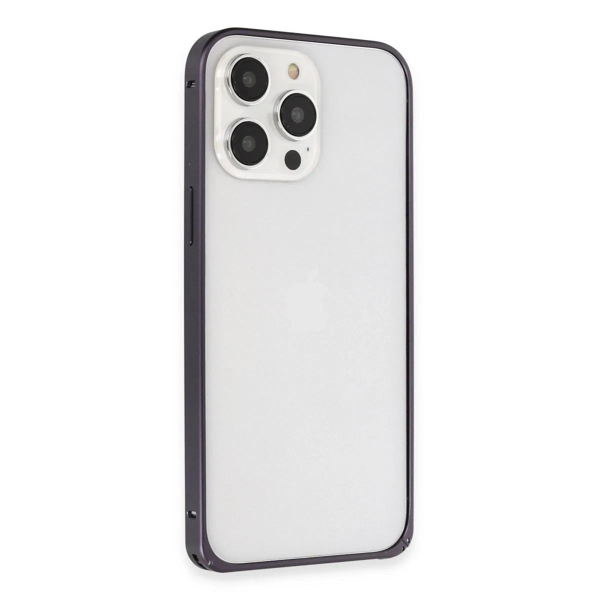 Joko Apple İphone 14 Pro Kılıf Metal Bumper Magneticsafe Kapak - Derin Mor görsel 3