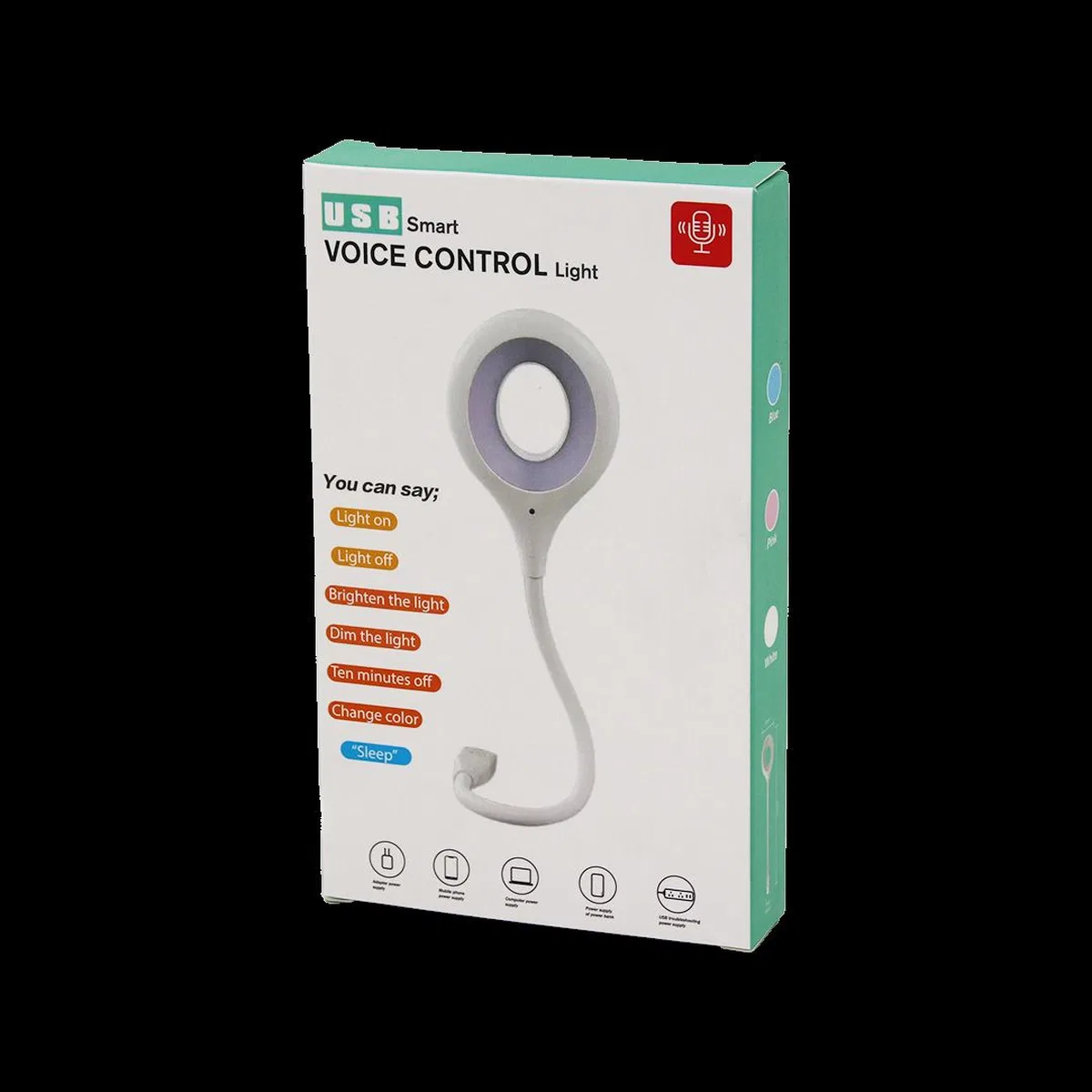 USB Sesli Kontrol 16 LED Mini Masa Lambası görsel 2