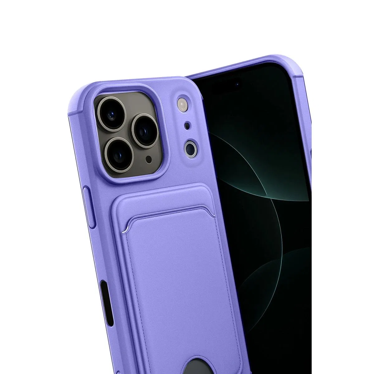 Apple İphone 17 Pro Max Kelvin Kartvizitli Silikon - Lila görsel 3