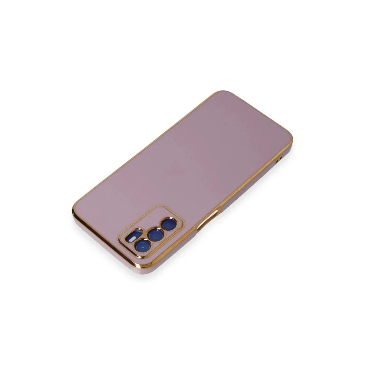 Oppo A16 Kılıf Volet Silikon - Mor görsel 3