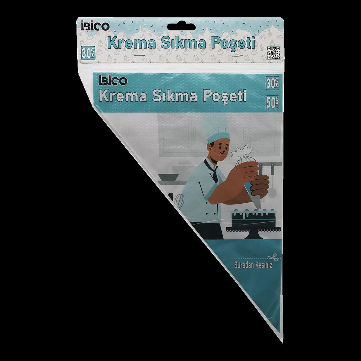 Naylon Krema Sıkma Poşeti 30 cm görsel 4