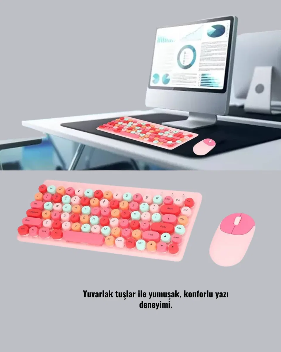 Bluetooth Klavye ve Mouse Seti görsel 2