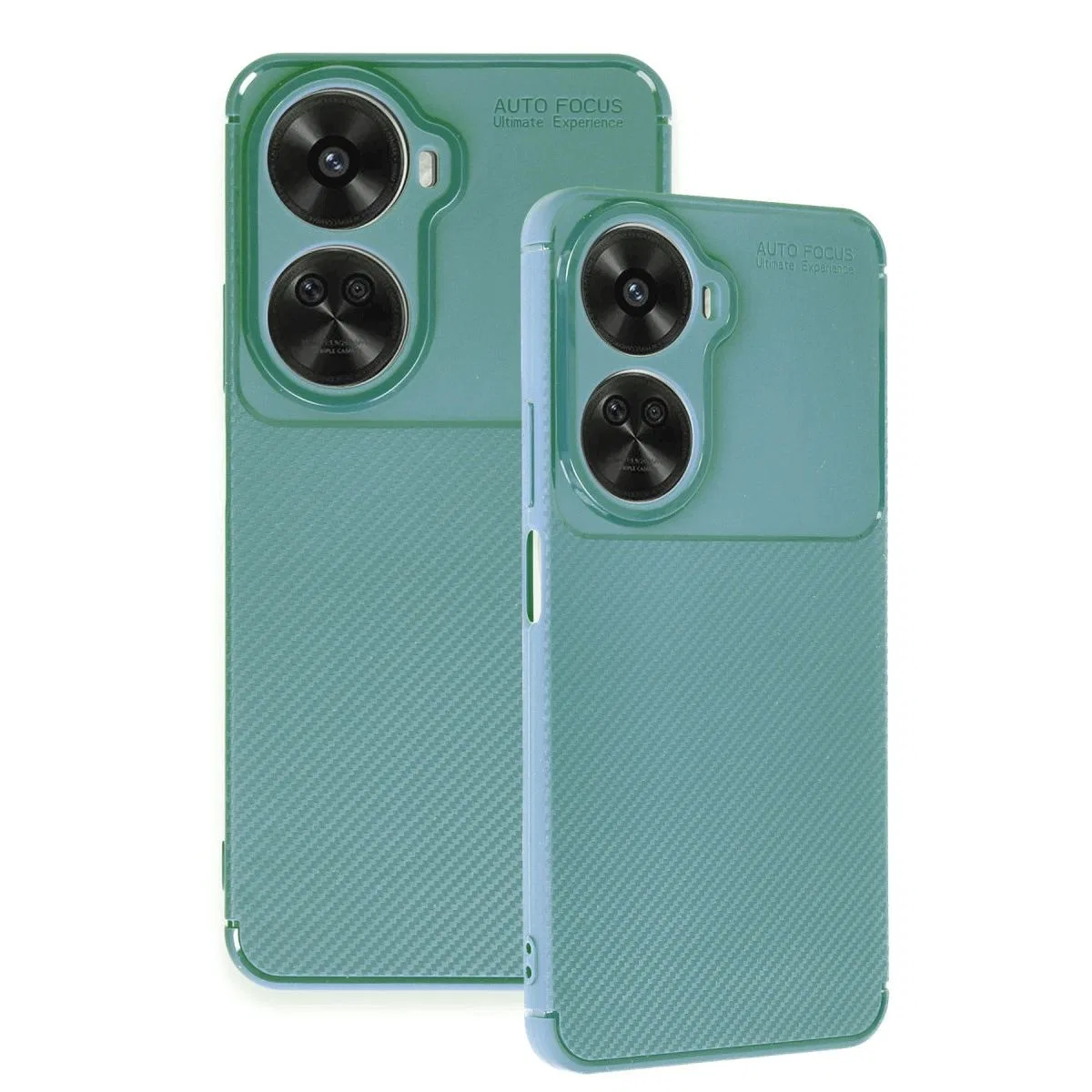 Huawei Nova 12 Se Kılıf Auto Focus Karbon Kapak - Koyu Yeşil görsel 3