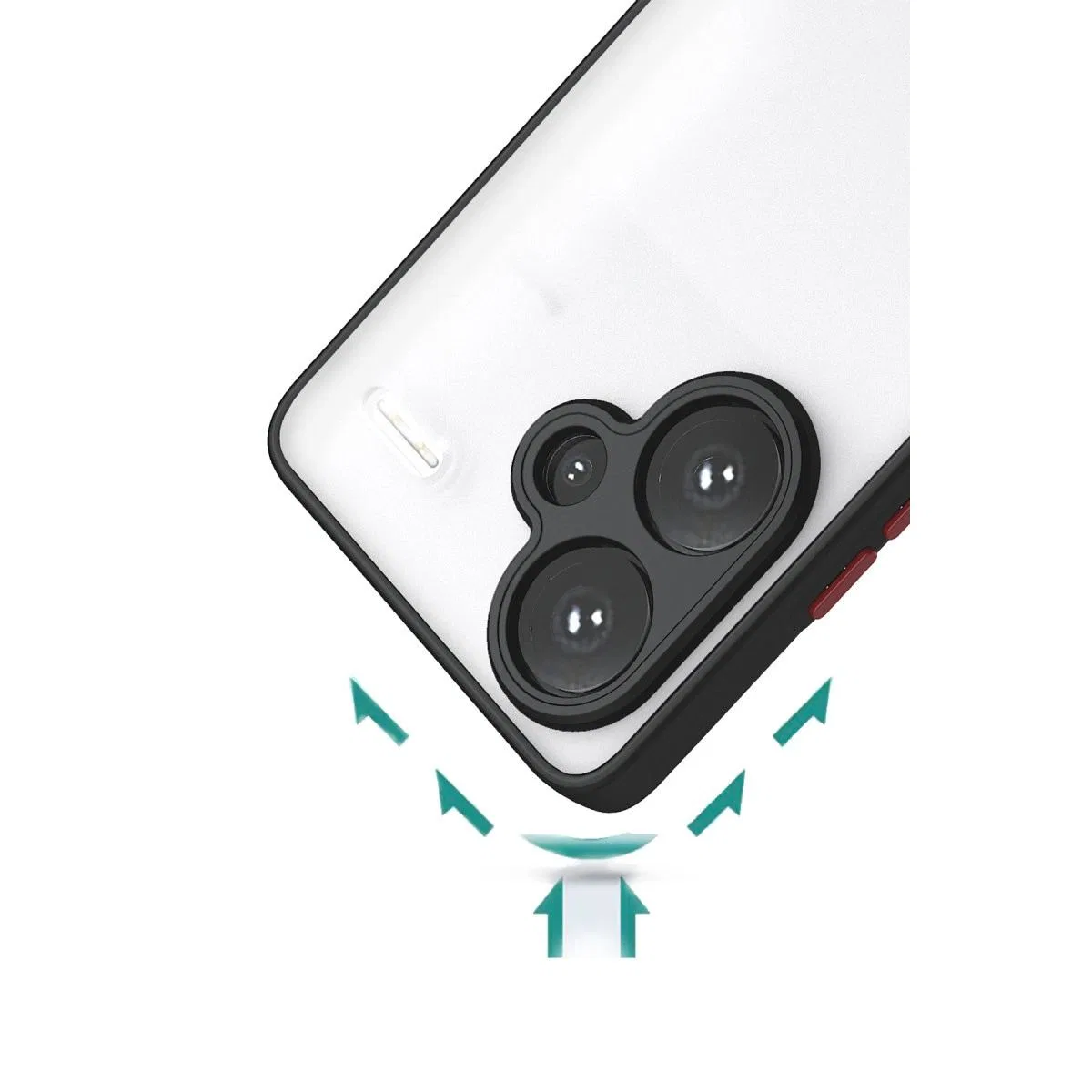 Xiaomi Redmi Note 13 Pro Plus Kılıf Montreal Silikon Kapak - Siyah görsel 3