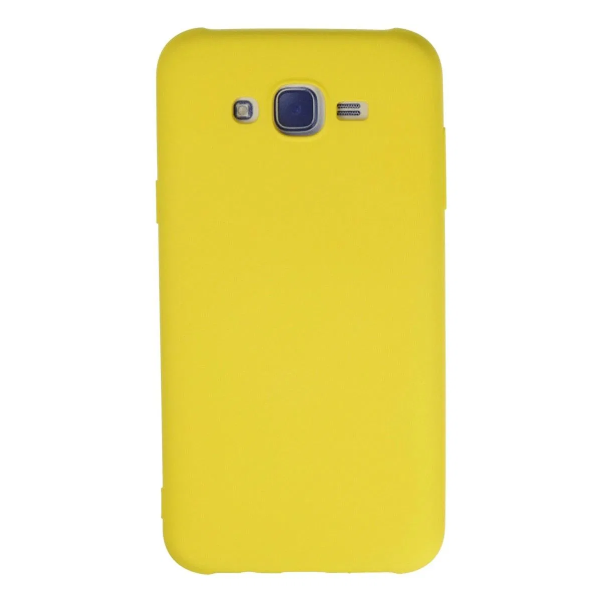 Samsung Galaxy J7 Kılıf Nano İçi Kadife Silikon - Sarı