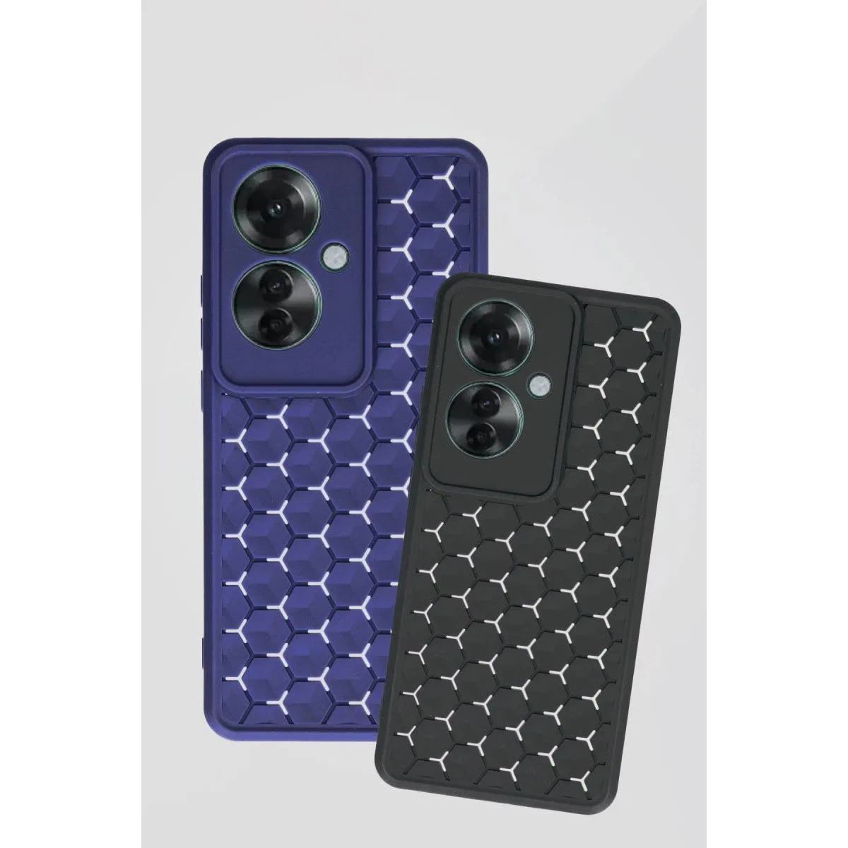 Oppo Reno 11f Kılıf Petek Silikon Kapak - Lacivert görsel 3
