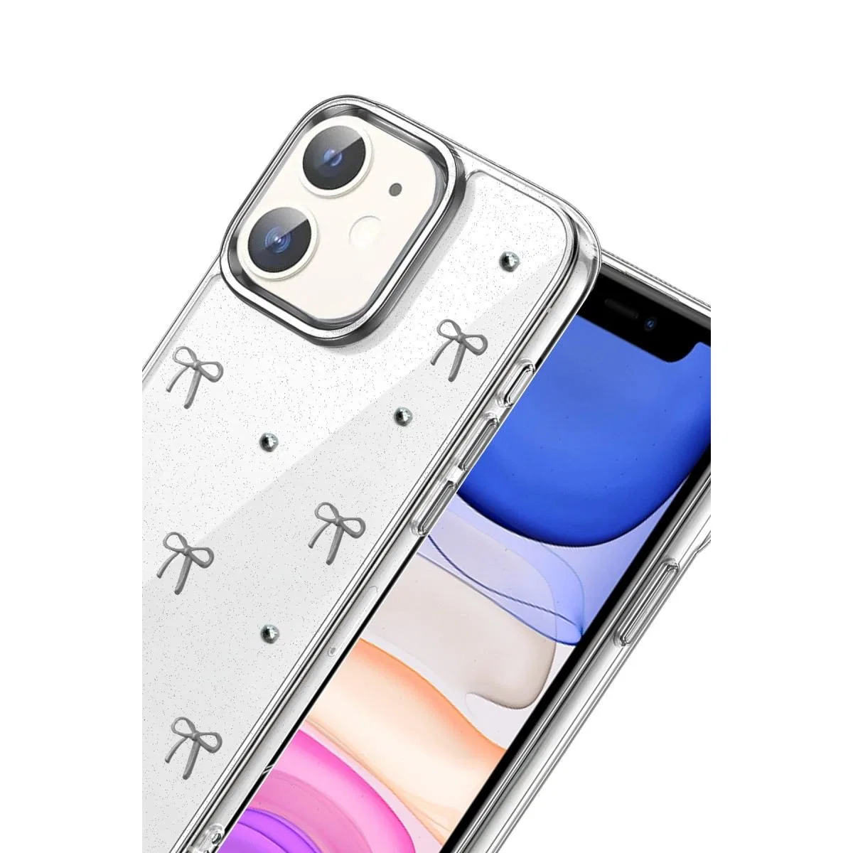 Apple İphone 12 Fiyonk Desenli Kapak - Desen 5 görsel 2