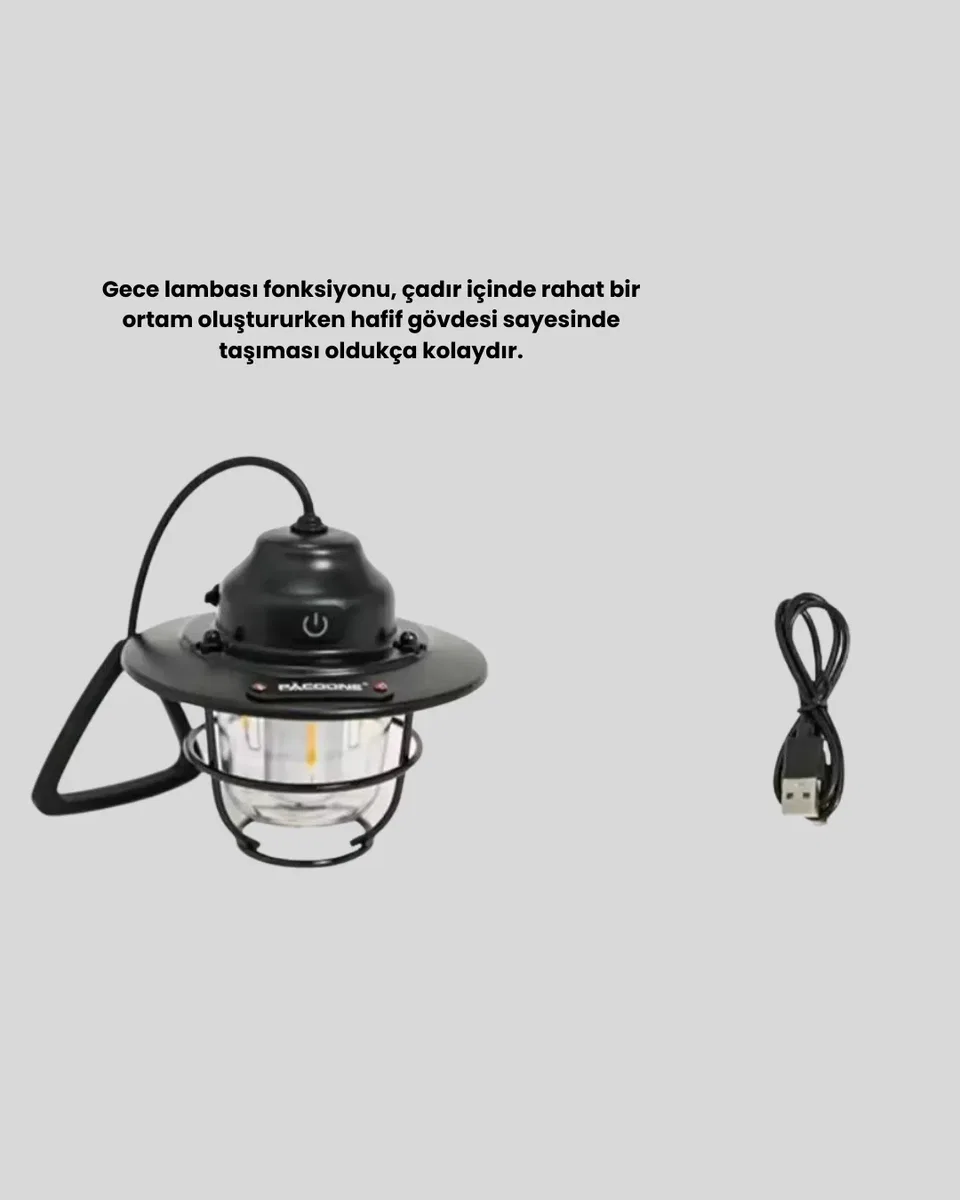 Outdoor Retro Kamp Işığı Uzun Ömürlü Pil Taşınabilir Suya Dayanıklı görsel 3