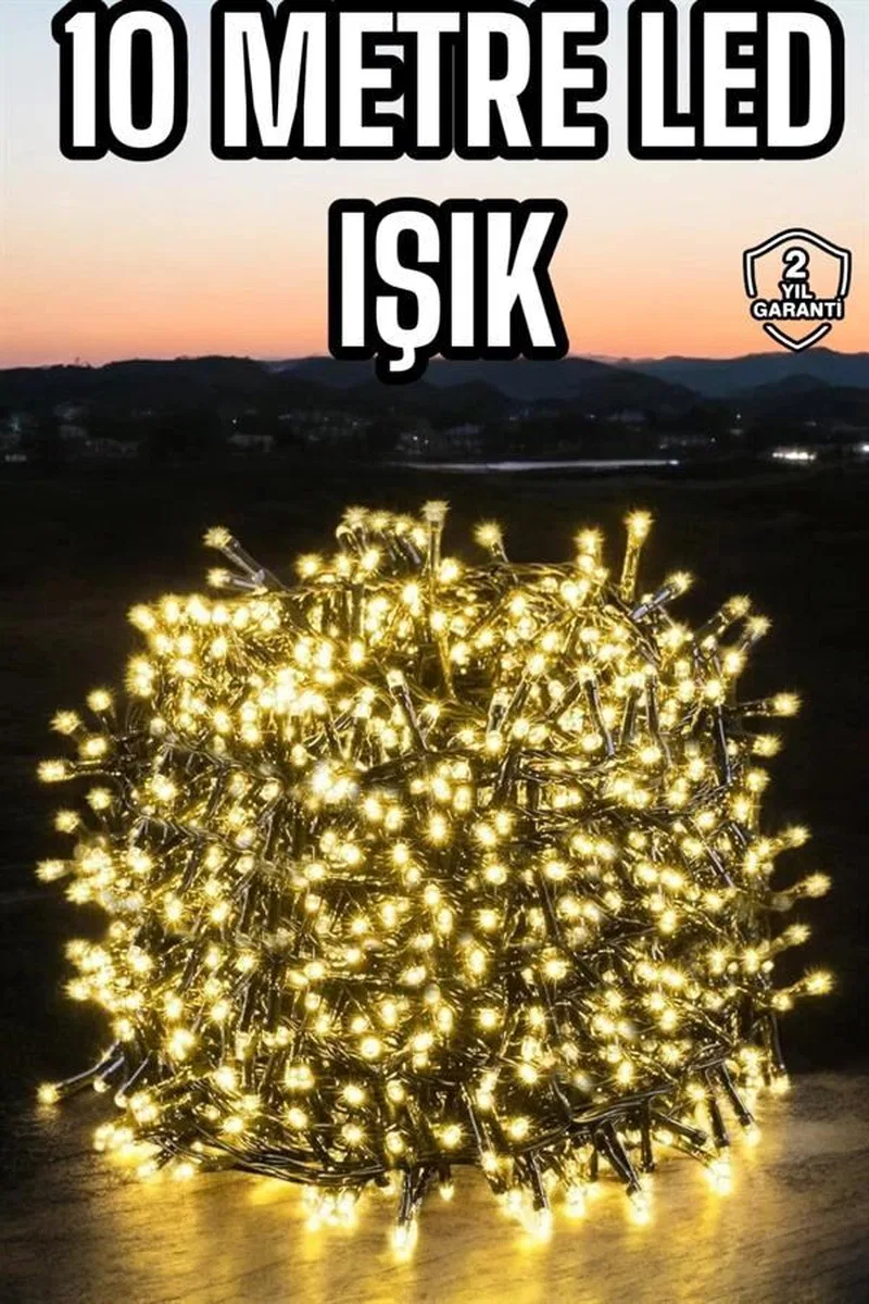 Led Işık 10 Metre Gün Işığı Parlak Ve Doğal Ağaç Süsleme görsel 2