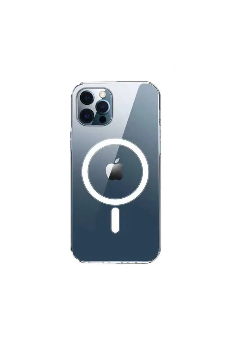 Iphone 14 Pro Max Kılıf Kamera Lens Korumalı Magsafe Destekli Şeffaf Darbe Emici Sert Kapak görsel 3
