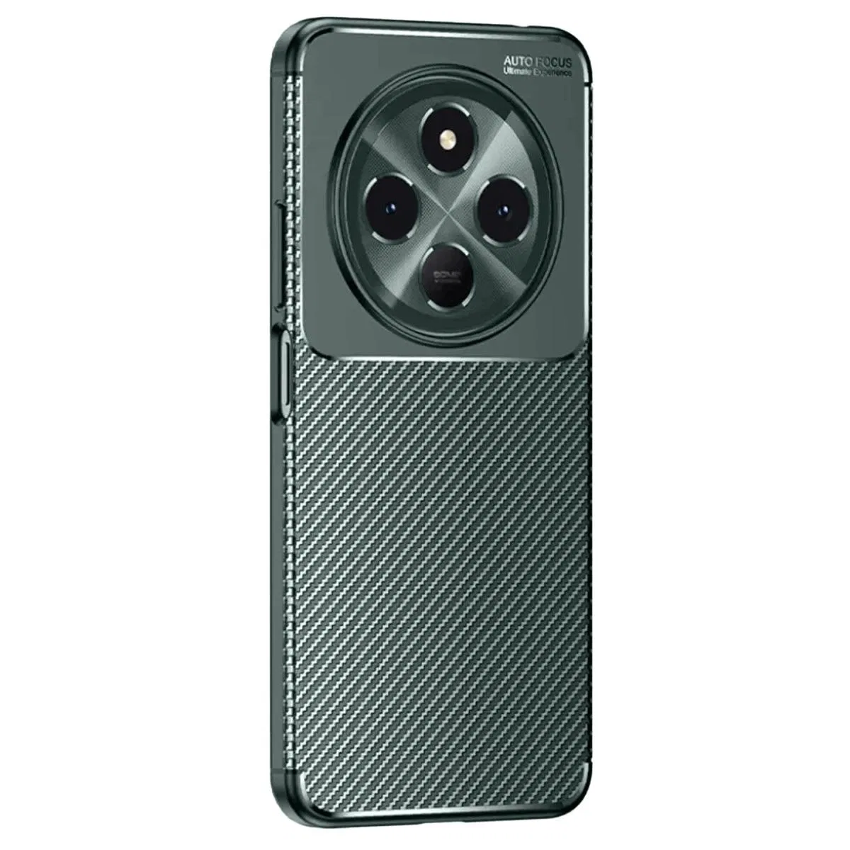 Tecno Spark 30 Kılıf Auto Focus Karbon Kapak - Koyu Yeşil görsel 2