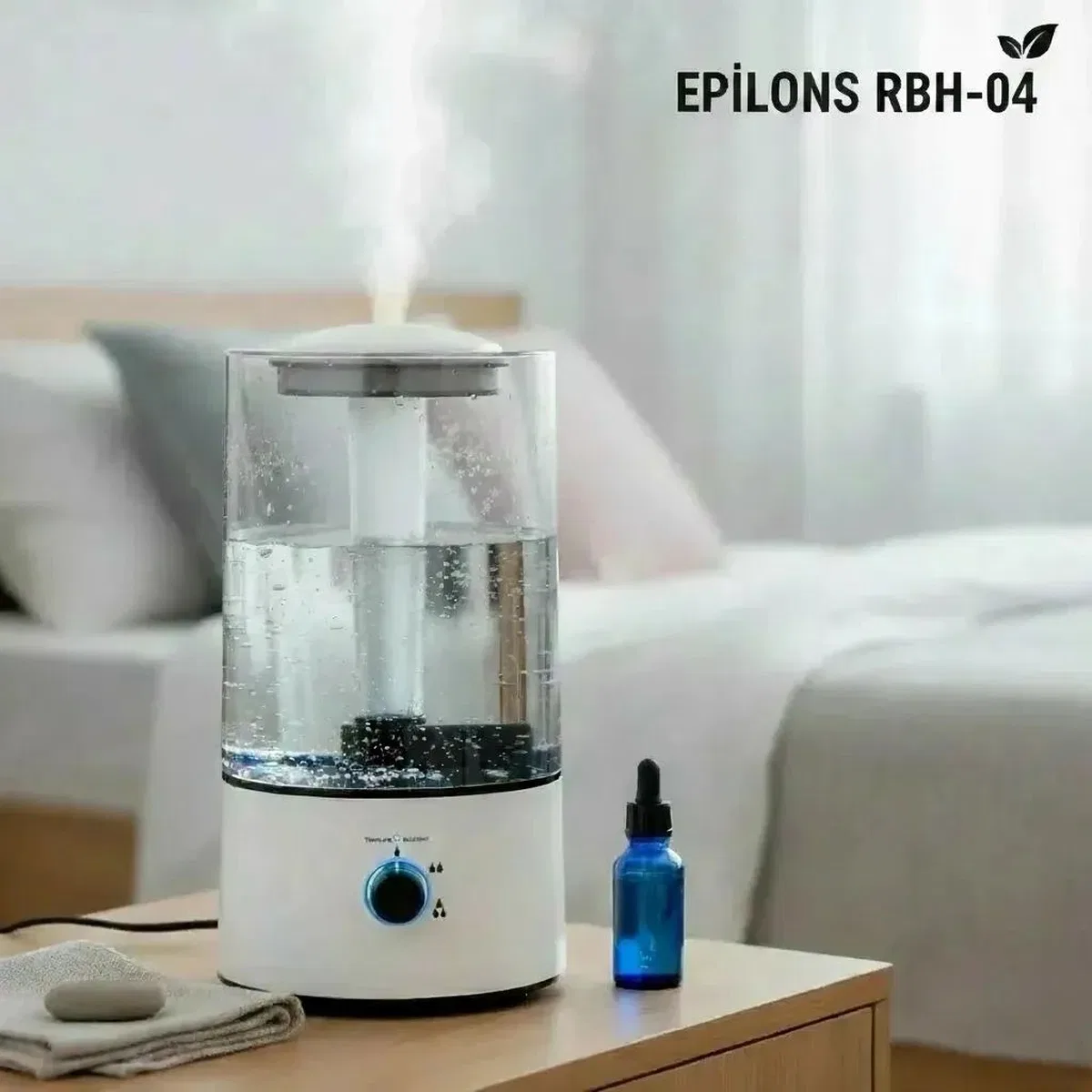 Rbh-04 Ultrasonik Hava Nemlendirici 4 Litre Buhar Makinesi Aroma Difüzörü - Otomatik Kapanma görsel 6