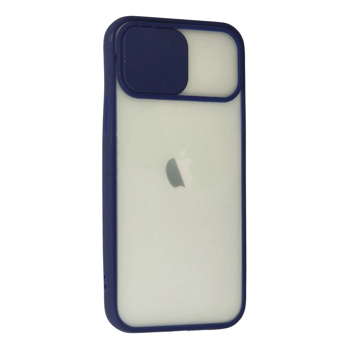 Apple İphone 12 Kılıf Palm Buzlu Kamera Sürgülü Silikon - Lacivert görsel 2