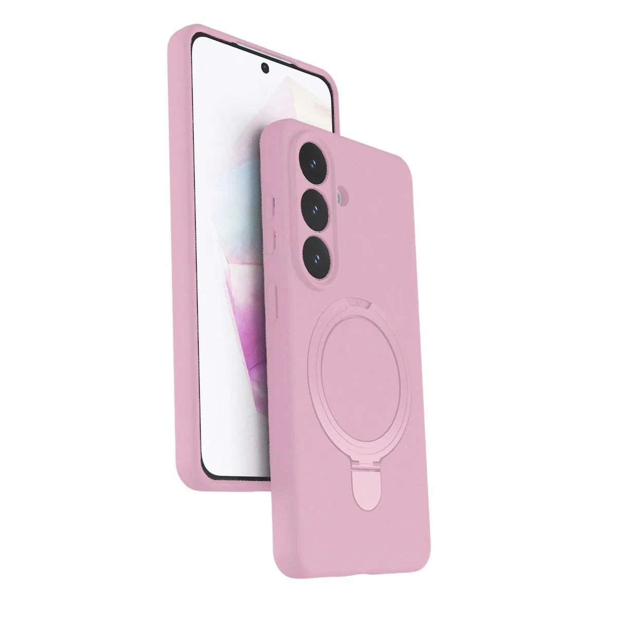 Samsung Galaxy S26 Plus Regal Magsafe Standlı Kapak - Açık Pembe görsel 2