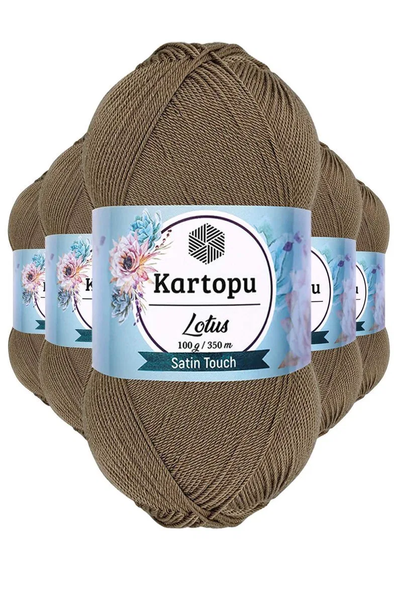 5 Adet Lotus Bikini Büstiyer Bluz Örgü İpi K833 Vizon
