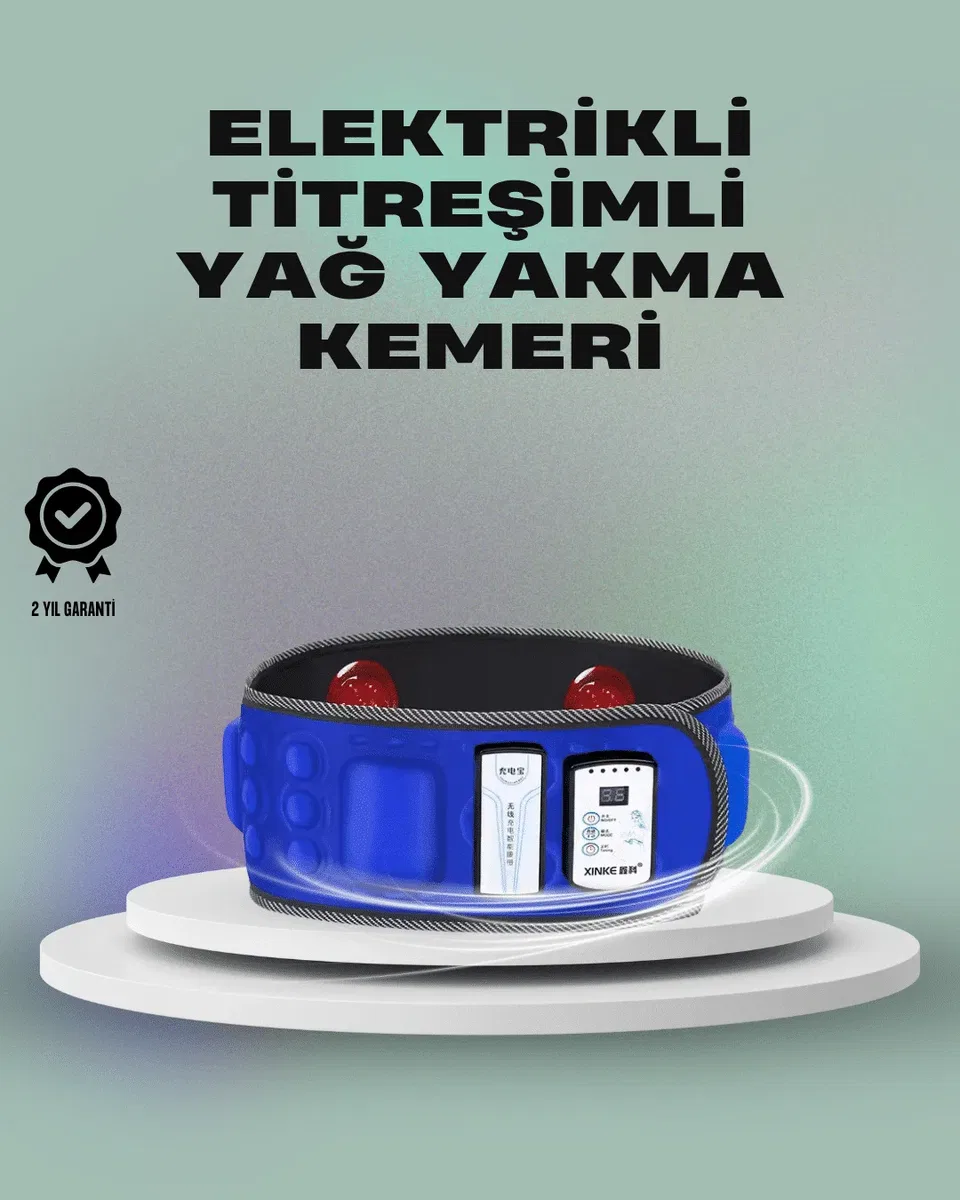 Zayıflama ve Masaj İçin Mıknatıslı Elektrikli Titreşim Kemeri – 7. 2W Güç