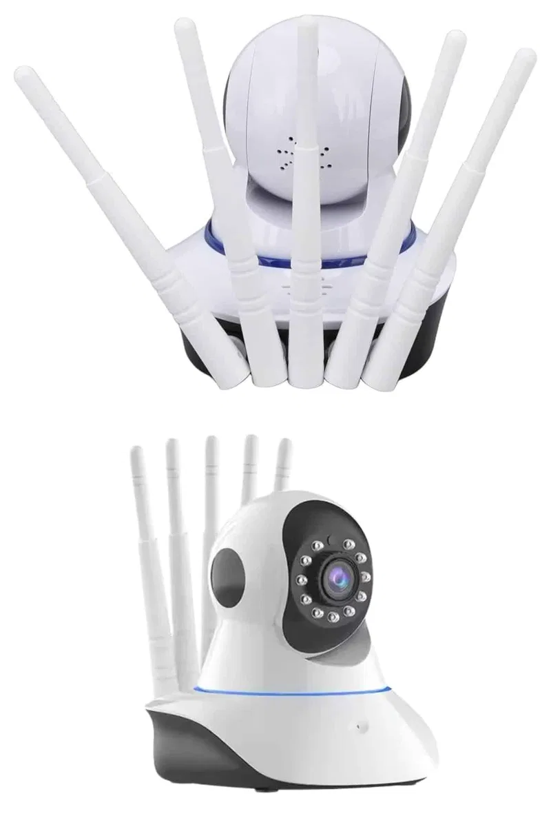 LED Aydınlatmalı 5 Antenli Motorlu 1080P Wifi Kamera Sensörlü görsel 4