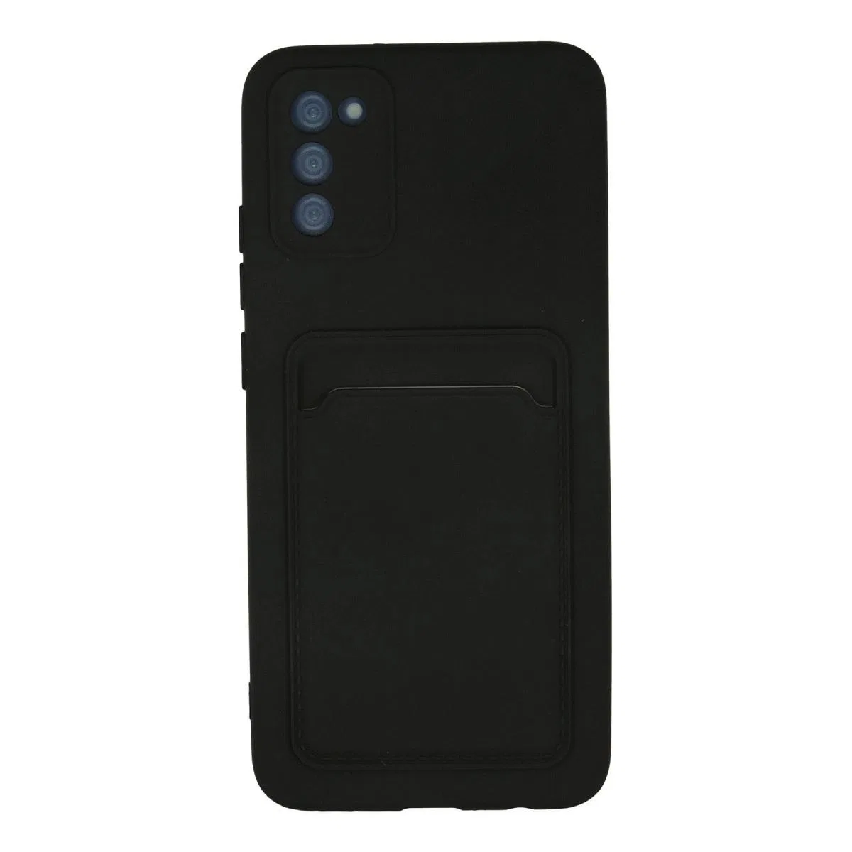 Newface Samsung Galaxy A02s Kılıf Kelvin Kartvizitli Silikon - Siyah