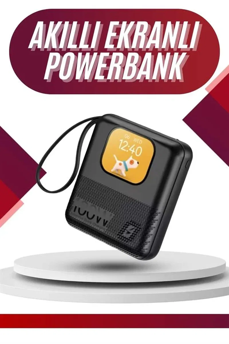Akıllı Powerbank 10. 000 MAH 4 Çıkışlı Taşınabilir Dijital Göstergeli görsel 2