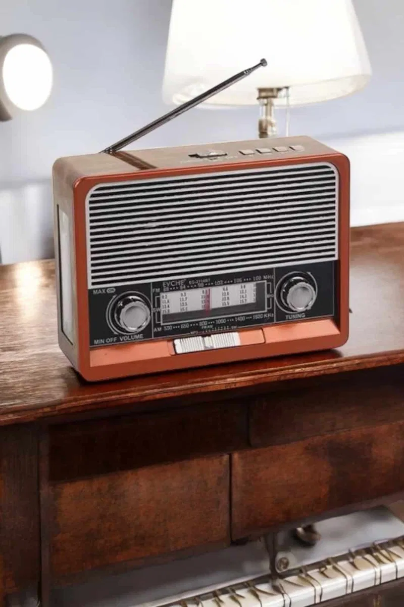Nostaljik Radyo USB, AUX Ve SD Kart Girişli Bluetooth Bağlantılı görsel 3