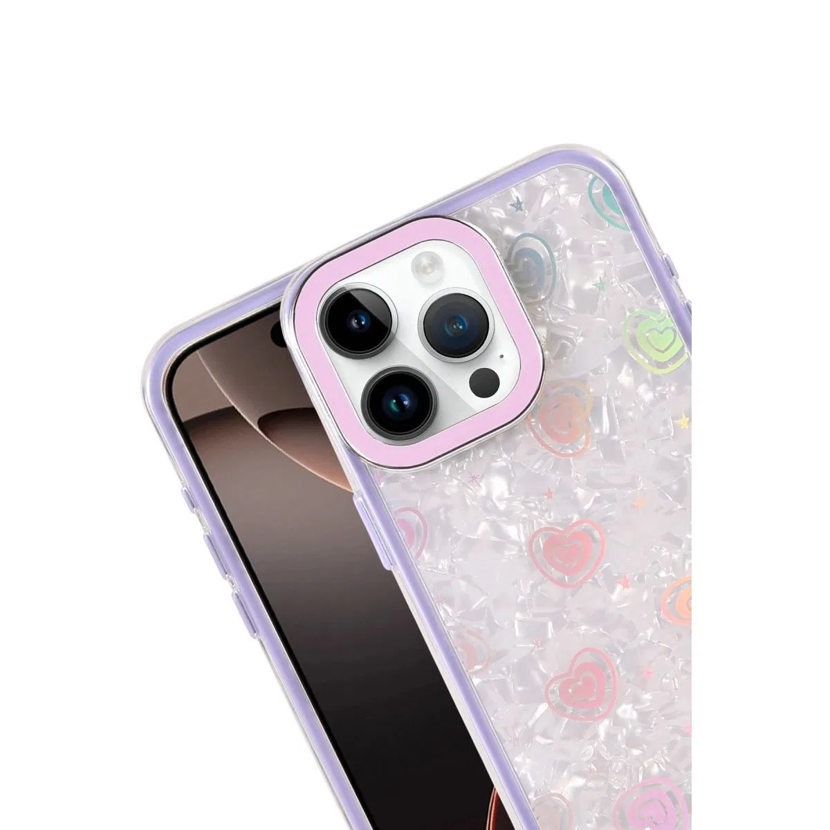 Apple İphone 14 Pro Max Lumi Desenli Kapak - Mor görsel 2