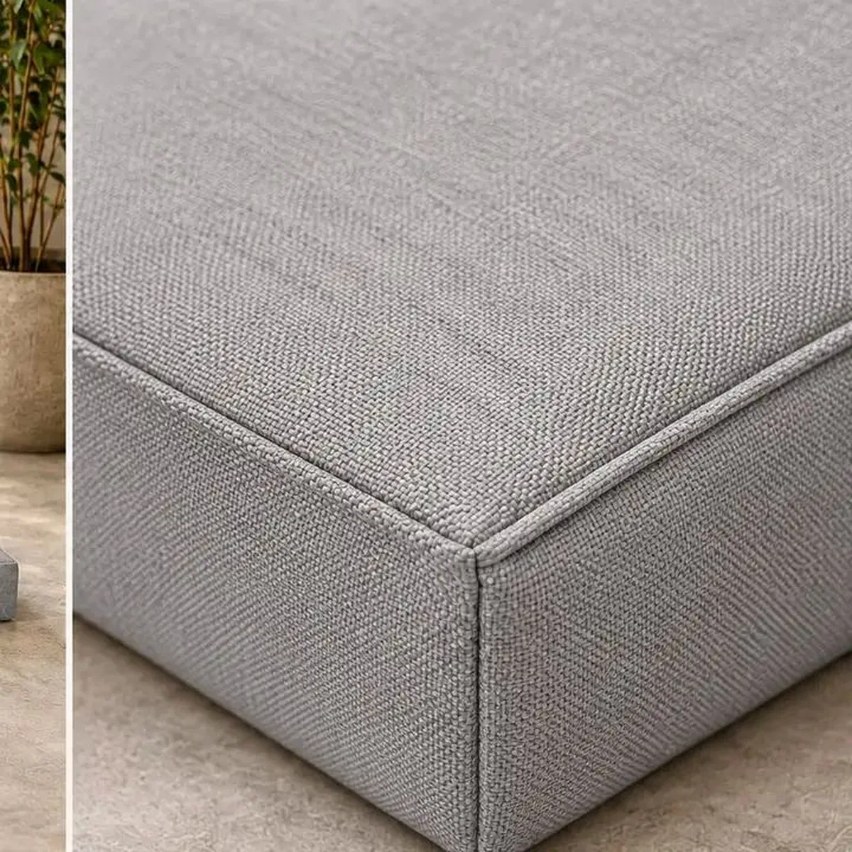Kedi Köpek Yatağı Dikdörtgen Blok Bank Minderi · 50 × 100 × 7 cm · Gri görsel 2