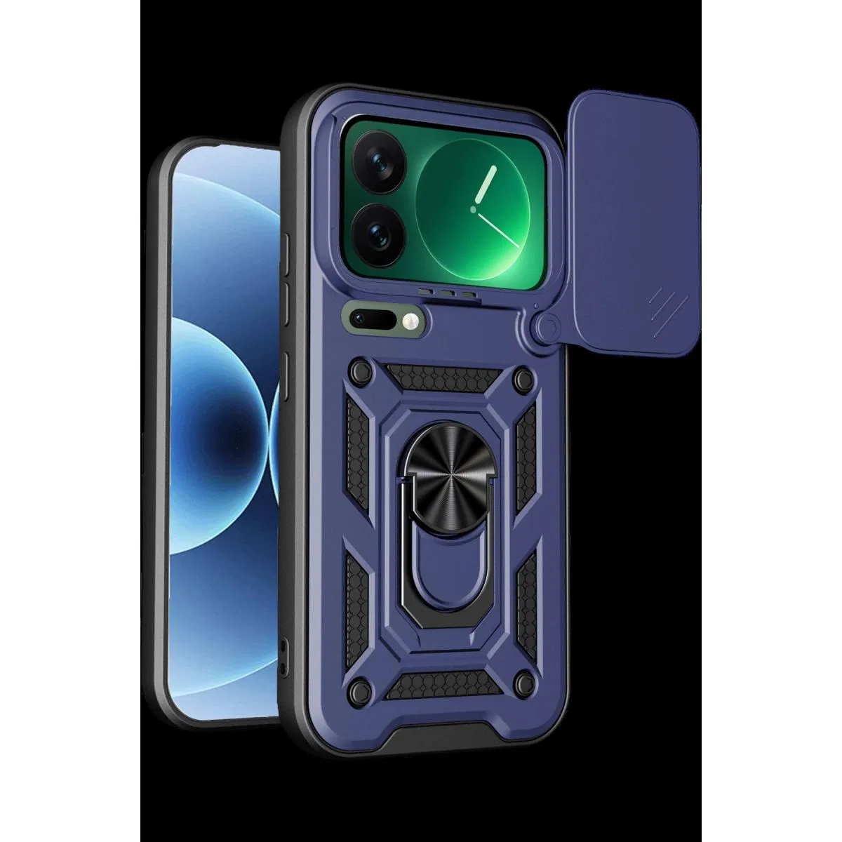 Xiaomi Mi 17 Pro Pars Lens Yüzüklü Silikon - Lacivert