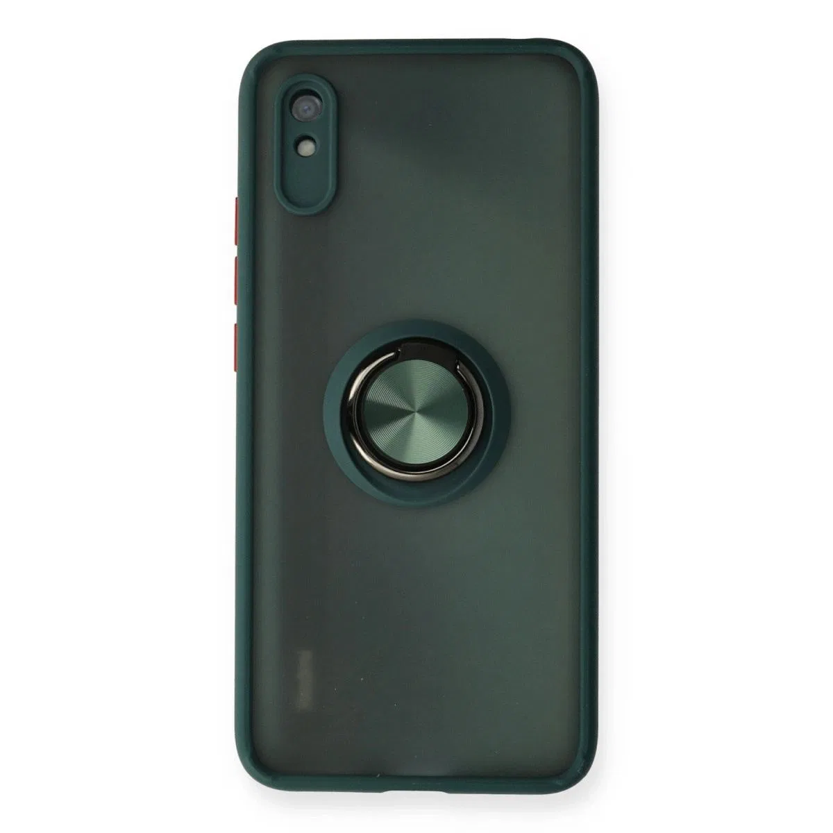 Xiaomi Redmi 9a Kılıf Montreal Yüzüklü Silikon Kapak - Yeşil