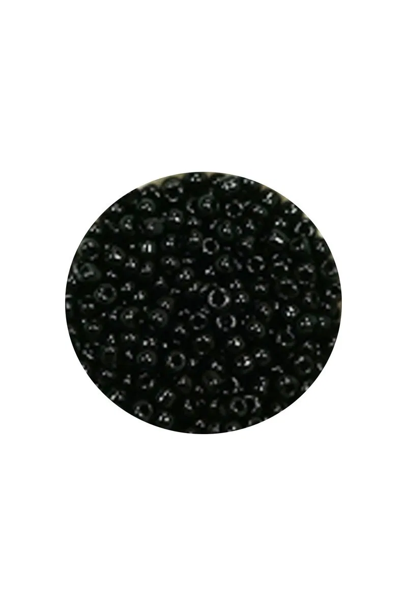 Dökme Cam Kum Boncuk (11/0) 2 mm - 20 Gram - Siyah - BNC010 görsel 2