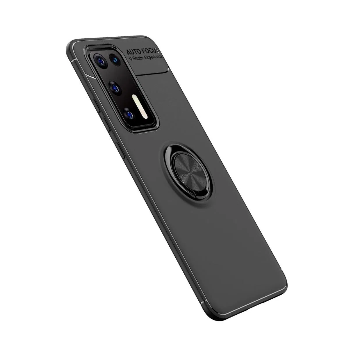 Huawei P40 Kılıf Range Yüzüklü Silikon - Siyah görsel 2